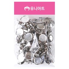 유니아트 코사지집게 원형핀 30mm 50p, 은색, 1개