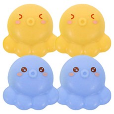 辛普利夫 洗臉盆溢水孔章魚蓋 天藍色 + 黃色組合, 2套