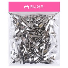 유니아트 악어핀 3cm 180p, 은색, 1개