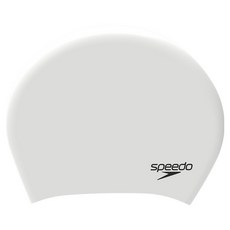 speedo 長髮矽膠泳帽, 白色, 1個