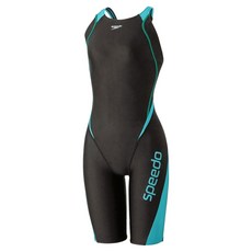 speedo 大標誌五分半身半露背泳衣