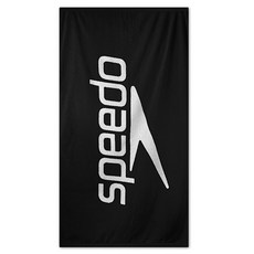 speedo Logo毛巾, 黑色, 1個