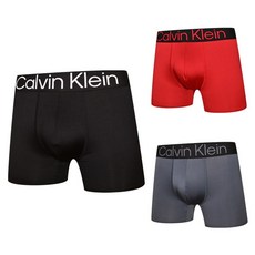 Calvin Klein 男款 Bold 柔滑輕盈合身平口四角褲3件組