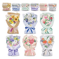 마음담아 비쥬 꽃다발 엽서 6종 x 5p 세트, 혼합색상, 1세트 혼합색상, 1세트