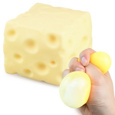 Toyto 起司麵包軟軟舒壓球 起司軟軟捏捏樂 11cm, 黃色, 415g, 1個