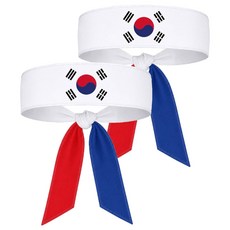 파티쇼 태극기 헤어밴드, 혼합색상, 2개 혼합색상, 2개