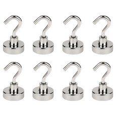 Signpost 超強力釹磁鐵掛鉤 20mm 8入, 銀色, 1個