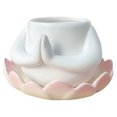 JOW BUY 蕉蕉購物 蓮花我佛慈杯馬克杯, 白色, 1個