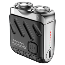 Nivo 便攜式雙刀頭電動剃鬚刀, 黑色, R-12