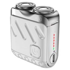 Nivo 便攜式雙刀頭電動剃鬚刀, 白色, R-12