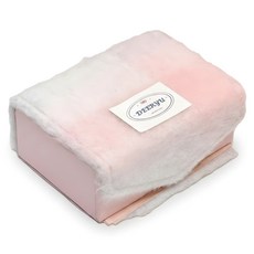 JOW BUY 蕉蕉購物 小香風毛絨翻蓋收納盒, 粉白毛絨, 1層