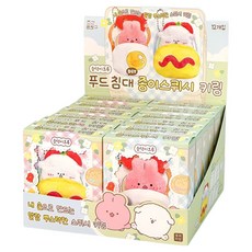Joseonmunbanggu 食物床 DIY 紙捏捏鑰匙圈 2款 x 6入套組, 1套, 混合顏色