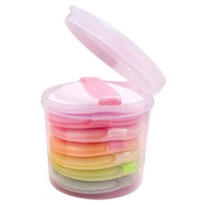JOW BUY 蕉蕉購物 糖果色乾濕兩用雙面氣墊粉撲7件組, 1個, 彩色