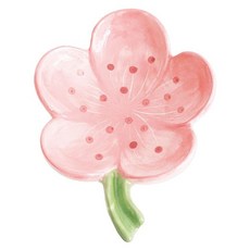 JOW BUY 蕉蕉購物 花朵陶瓷肥皂碟, 粉色, 1個