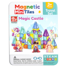 SunQ toys Magnetic Mini Tiles 迷你磁力片冰雪城堡45片, 混和顏色, 1套