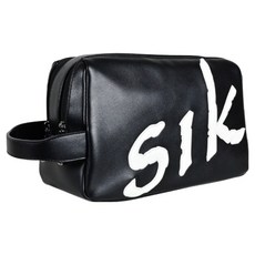 SIK GOLF 雙拉鍊手拿包, 黑色, 1個
