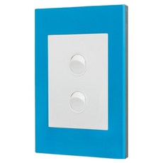Legrand 羅格朗 Excel Vivo Blue Frame 極簡白圓形按鈕高級嵌入式燈開關 2開, 1個