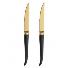Cutipol RIB 牛排刀2件組, 黑柄金色, 1個