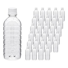 mir 白色耐壓蓋 48入 + PET圓形透明飲料空瓶 900ml x 48入 組, 1套