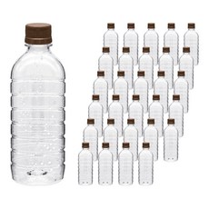 mir 耐壓蓋 棕色 48入 + PET 圓形飲料空瓶 透明 900ml x 48入 組, 1套