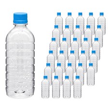 mir 耐壓蓋 藍色 48入 + PET 圓形飲料空瓶 透明 900ml x 48入 組, 1套