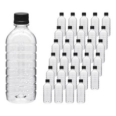 mir 黑色耐壓蓋 48入 + PET圓形透明飲料空瓶 900ml x 48入 組, 1套
