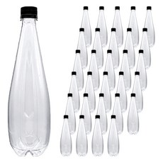 mir 耐壓蓋透明PET飲料空瓶 酵素酶粒 黑色, 45個, 1L