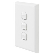Legrand 羅格朗 Excel 復古方形按鈕長方形超薄嵌入式3開關 白色, 1個