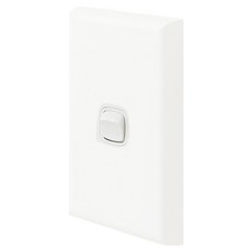 Legrand 羅格朗 Excel 復古方形按鈕長方形纖薄嵌入式開關 1開 白色, 1個
