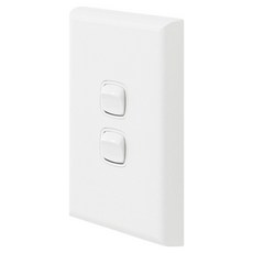 Legrand 羅格朗 Excel 復古方形按鈕長方形超薄嵌入式2開關 白色, 1個