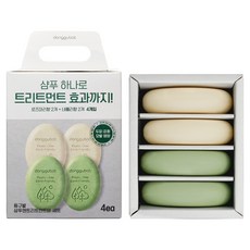 동구밭 샴푸 앤 트리트먼트바 100g x 2개 2종, 1세트