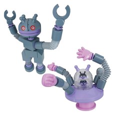 BANDAI 吸盤彎彎創意管系列 細菌UFO與大噹噹DX組, 混和顏色, 1套