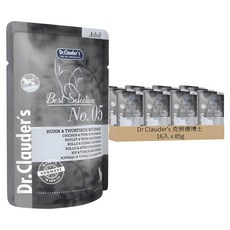 Dr Clauder's 克勞德博士 嚴選貓餐包 No.5 鮮雞鮪魚炒菠菜 16入, 85g, 1套, 雞肉+鮪魚