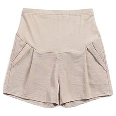 I CAN SIMPLE 孕婦輕盈夏日亞麻風短褲