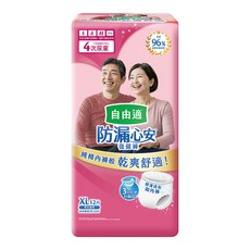 Depend 利清爽 自由適防漏心安復健褲/成人褲型紙尿褲 56203, XL, 1個, 12片