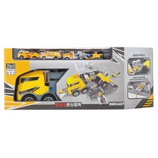 Everygood 2合1重型機械變形卡車迷你車玩具套裝, 1套, 混色