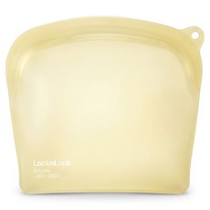 LocknLock 樂扣樂扣 白金矽膠好站密封袋 檸檬黃 600ml, 1個