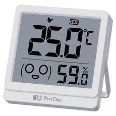 ProTap 浦拓 溫濕度計E1 mini PRTETP05, 白色, 1個