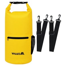 VALUEM 大容量多用途玩水防水袋 乾濕分離袋 10L, 黃色, 1個