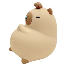 JOW BUY 蕉蕉購物 七彩亮光卡皮巴拉拍拍燈, 米色
