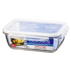 LocknLock 樂扣樂扣 第三代耐熱玻璃保鮮盒 長方形 1.35L, 1個, 1個裝