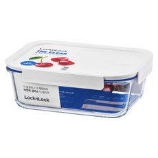 LocknLock 樂扣樂扣 新美學耐熱玻璃保鮮盒 長方形 白色 2L, 1個, 1個裝