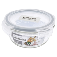 LocknLock 樂扣樂扣 玻璃保鮮盒 圓形 400ml, 1個, 1個裝