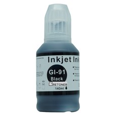 그래토너 캐논 GI-91 PGBK 무한 리필 호환 잉크, 검정, 1개