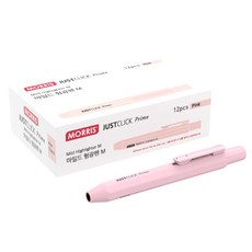 JUSTCLICK Prime 柔和螢光筆 M, 粉紅色, 12個
