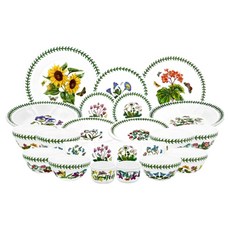 PORTmeIRION 波特玫琳恩 波特美林 Botanic Garden 韓式 4人份 家用餐具 23件組, 隨機出貨, 1個, 飯碗 4件 + 湯碗 4件 + 大盤 + 中盤 + 小盤 + 小菜碟 2件 + 新碗 2件 + 義大利麵碗 2件 + 焗烤盅 2件 + 迷你方盤 4件