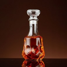 French Mars 高級透明葡萄酒醒酒器 玻璃瓶 凹口500 MMM4244, 1個, 500ml