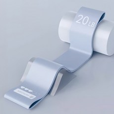 高彈力 運動強度分級 厚款 彈力健身瑜珈阻力帶 10kg 拉力環, 柔霧藍, 2個