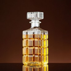 French Mars 高級透明葡萄酒醒酒器 玻璃瓶 方形 MMM4244, 1個, 1L