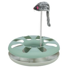 TRiXiE 貓咪瘋狂圓圈絨毛老鼠, 鼠尾草綠, 1個